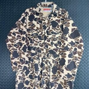 Vintage Winchester Camo Coveralls Men's Medium One Piece Hunting Overalls
